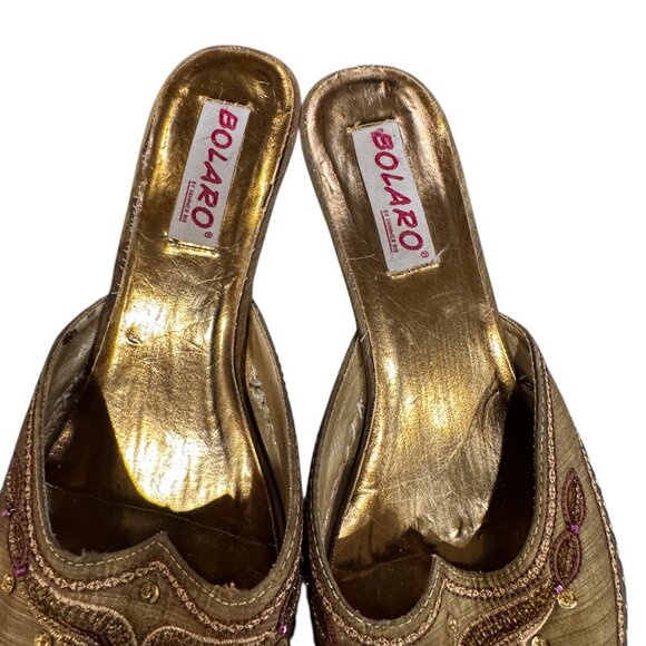 Vintage Bolaro Beaded Genie Slip-On Shoes — Size 9 - Picture 3 of 5
